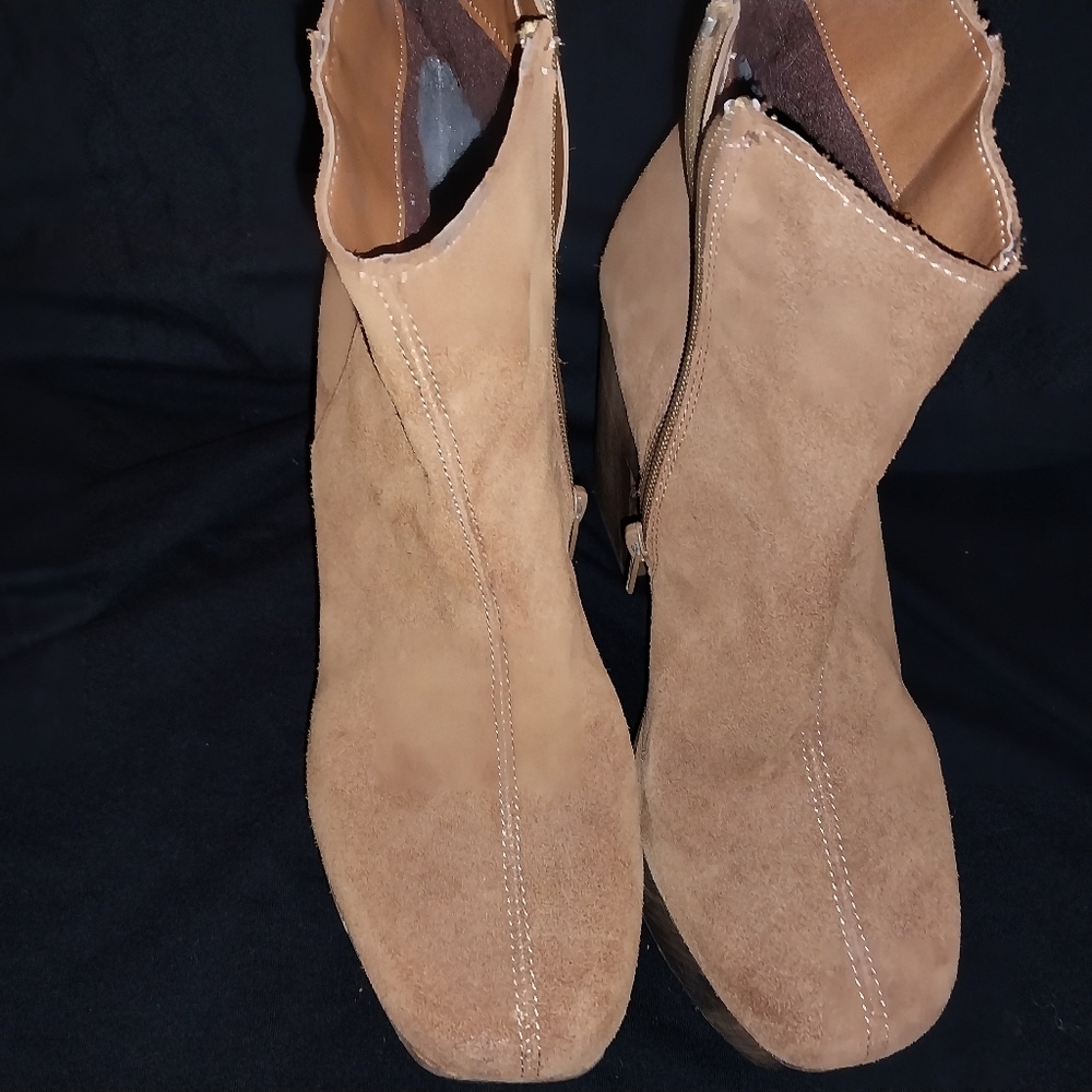 Topshop brown suede low cut boots